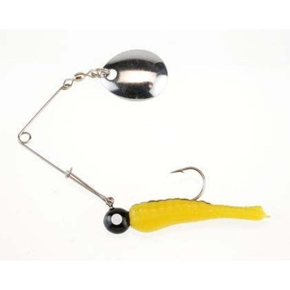 image:imageJohnson Beetle Spin Nickel Blade  YellowBlack Stripe 112Inch