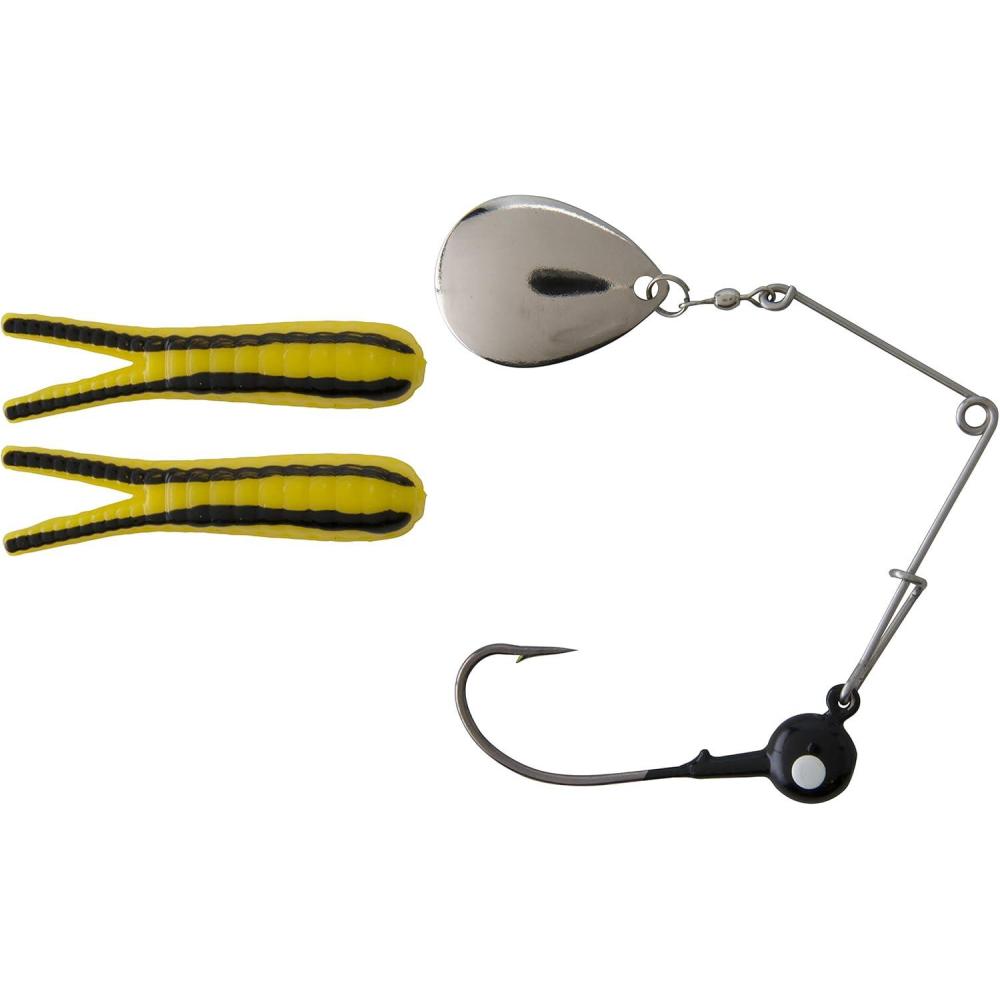 image:imageJohnson Beetle Spin Nickel Blade YellowBlack Stripe 2Inch