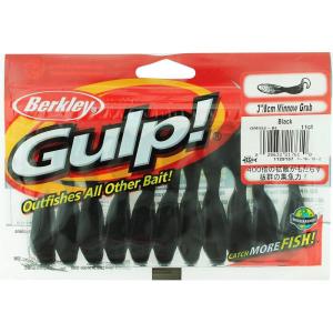 Berkley Gulp! Minnow Grub,Black,3-Inch