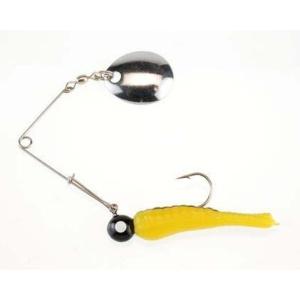 Johnson Beetle Spin Nickel Blade , Yellow/Black Stripe, 1-1/2-Inch