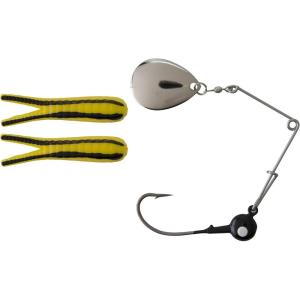 Johnson Beetle Spin Nickel Blade, Yellow/Black Stripe, 2-Inch