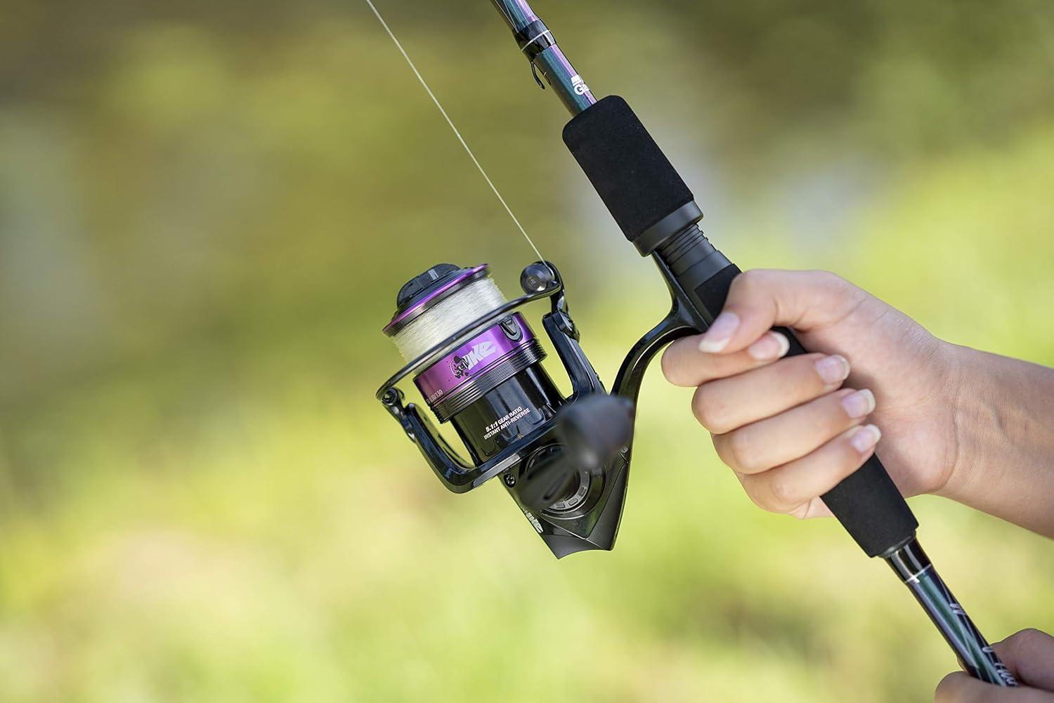 image:imageAbu Garcia 56 Ike Dude Youth Fishing Rod and Reel Spincast Combo 2Piece Rod Size 6 Reel Right Handle PositionWhiteGen Ike Spinning
