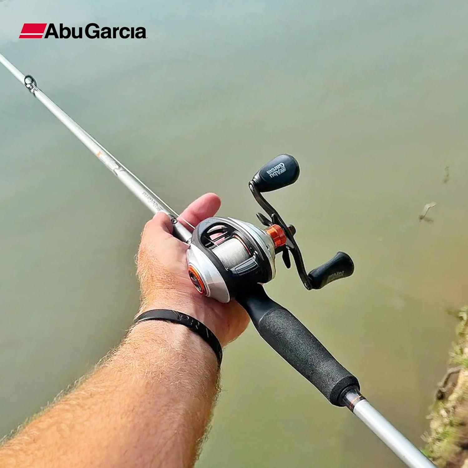 image:imageAbu Garcia Revo X Low Profile Baitcast Reel and Fishing Rod ComboNew Silver Eva Grip