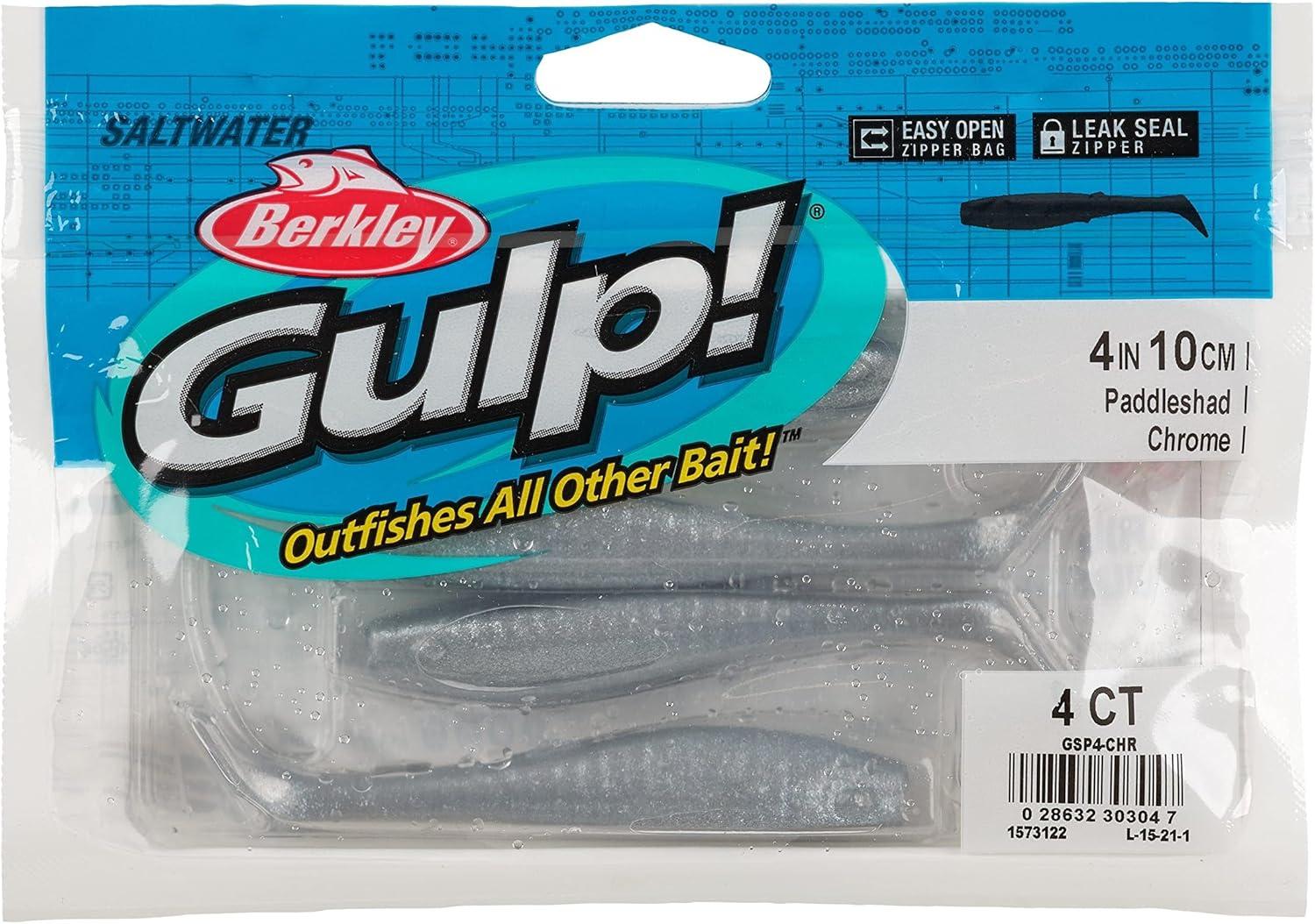 image:imageBerkley Gulp Saltwater Paddleshad Fishing Soft BaitChrome
