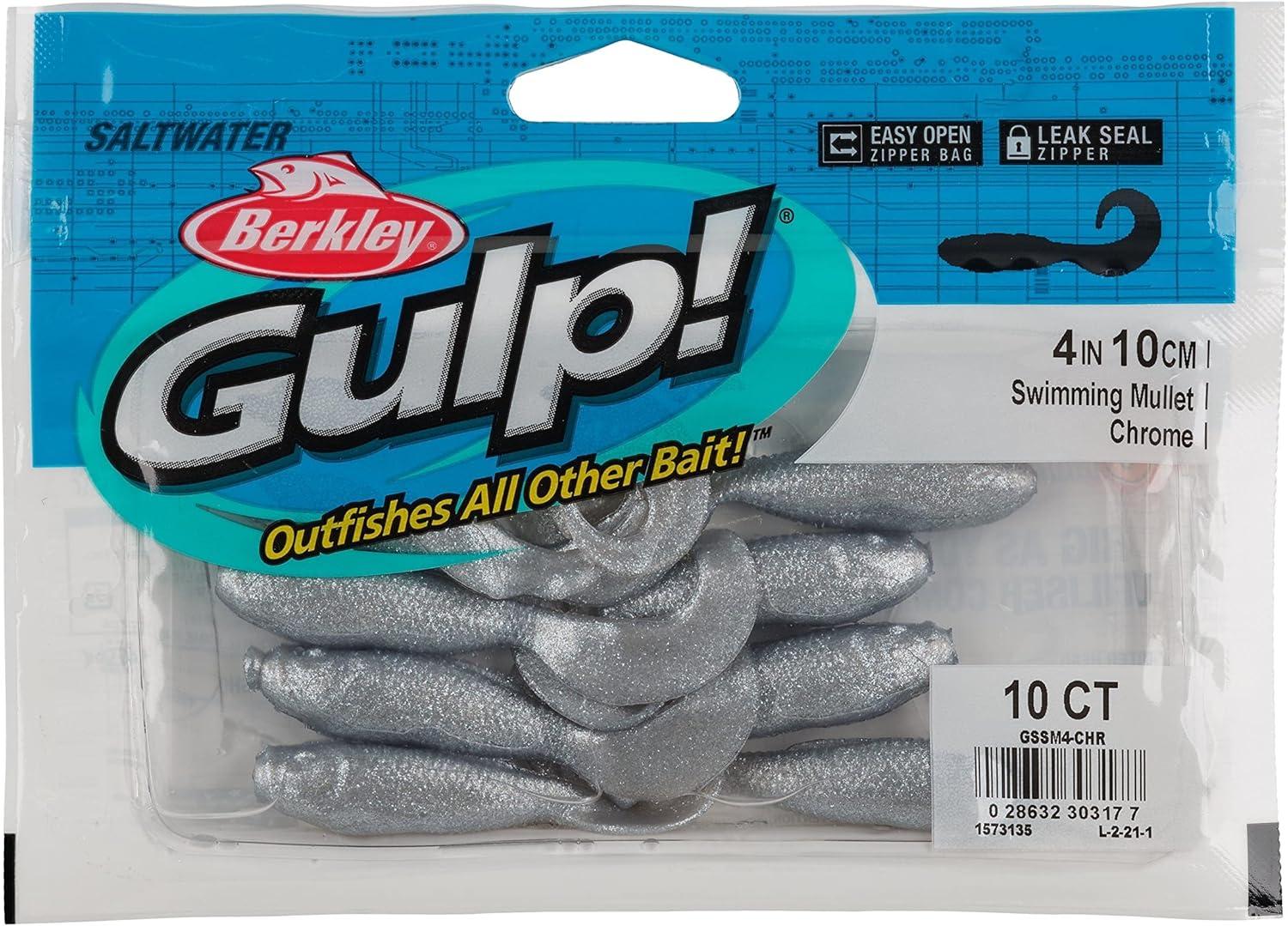 image:imageBerkley Gulp Saltwater Swimming Mullet Fishing Soft BaitChrome