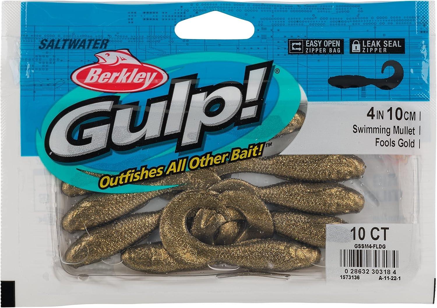 image:imageBerkley Gulp Saltwater Swimming Mullet Fishing Soft BaitFools Gold
