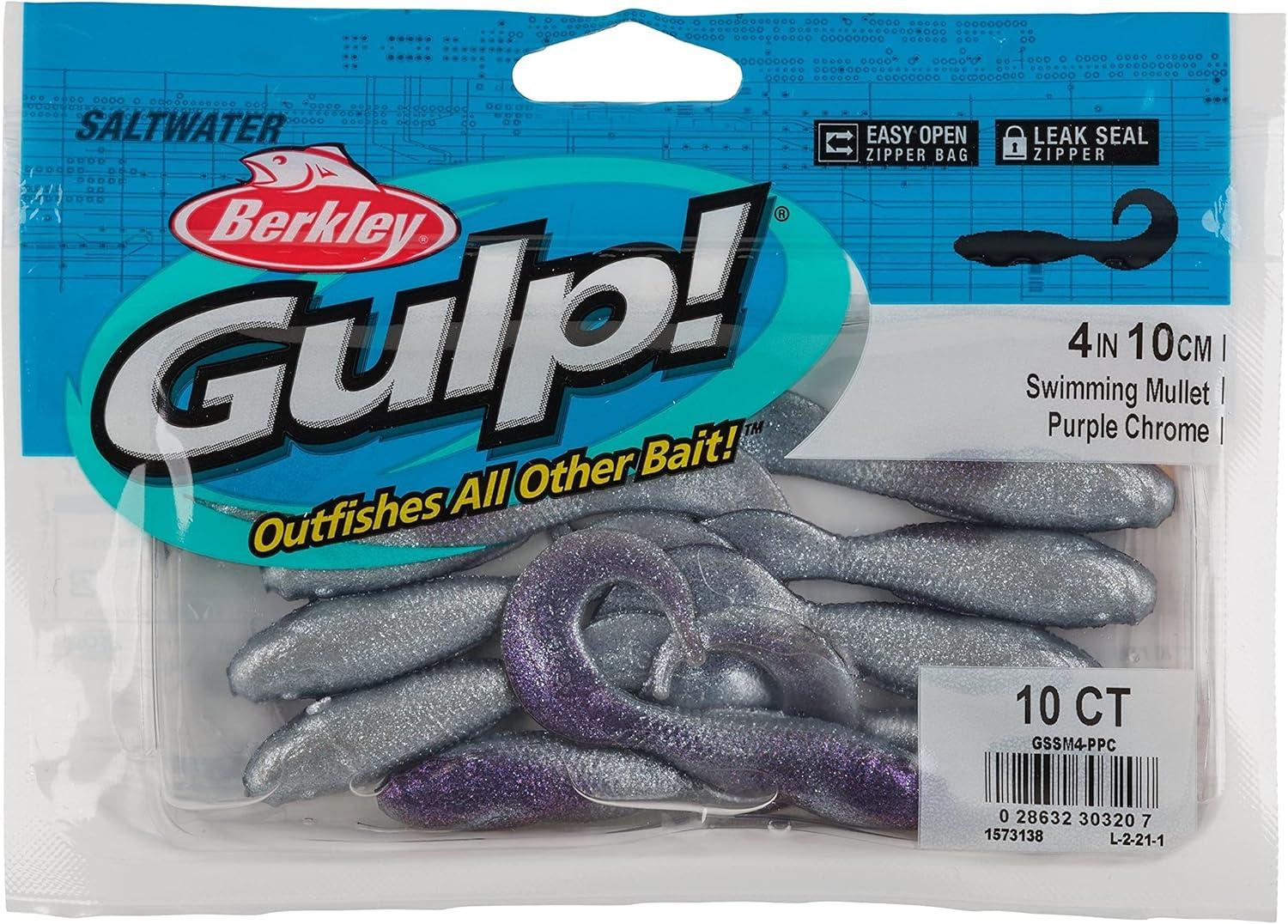 image:imageBerkley Gulp Saltwater Swimming Mullet Fishing Soft BaitPurple Chrome