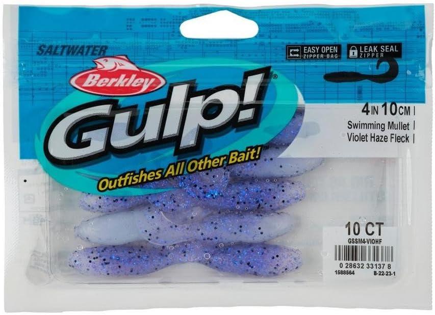 image:imageBerkley Gulp Saltwater Swimming Mullet Fishing Soft BaitViolet Haze Fleck