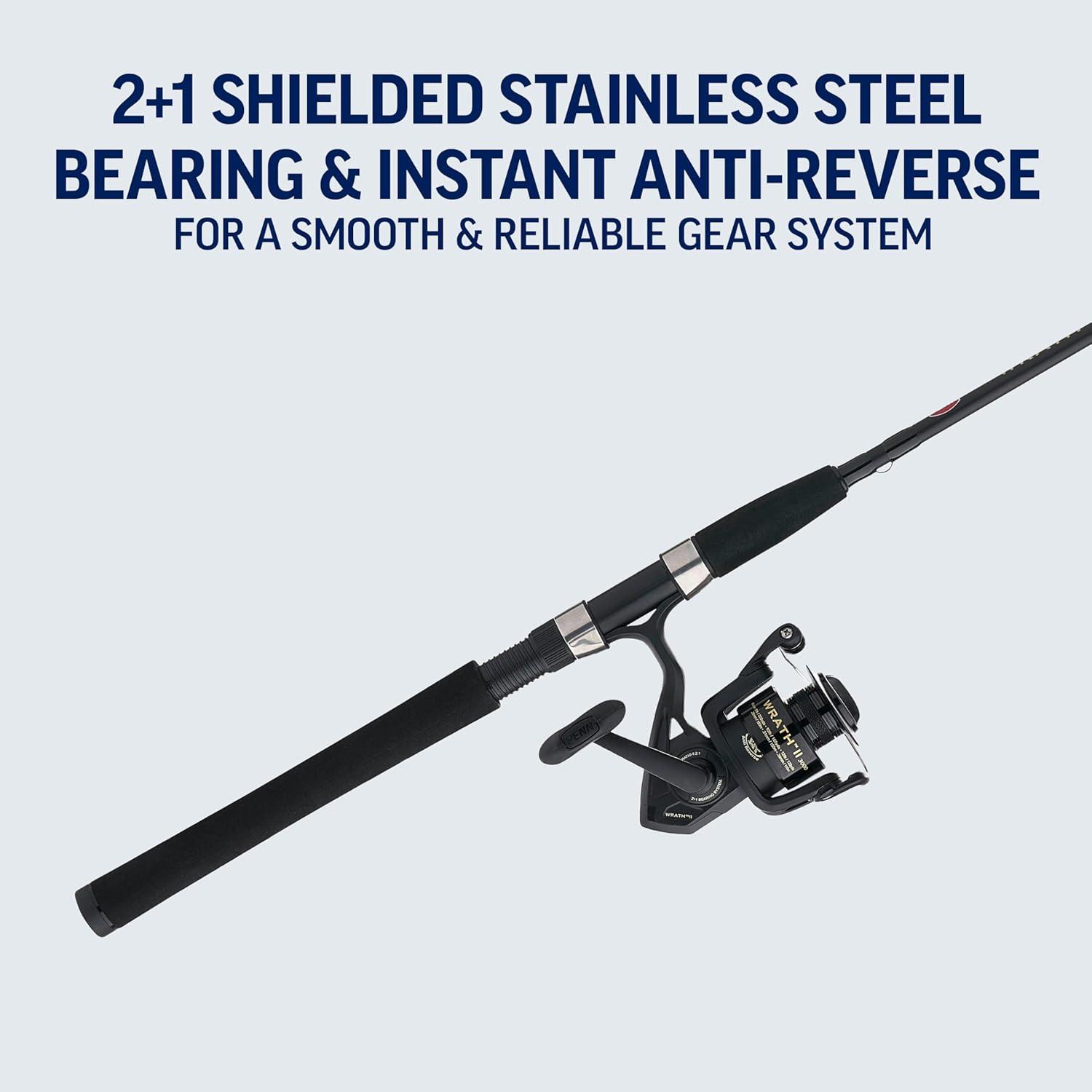 image:imagePenn Wrath II Spinning Reel and Fishing Rod ComboWrath II New Model