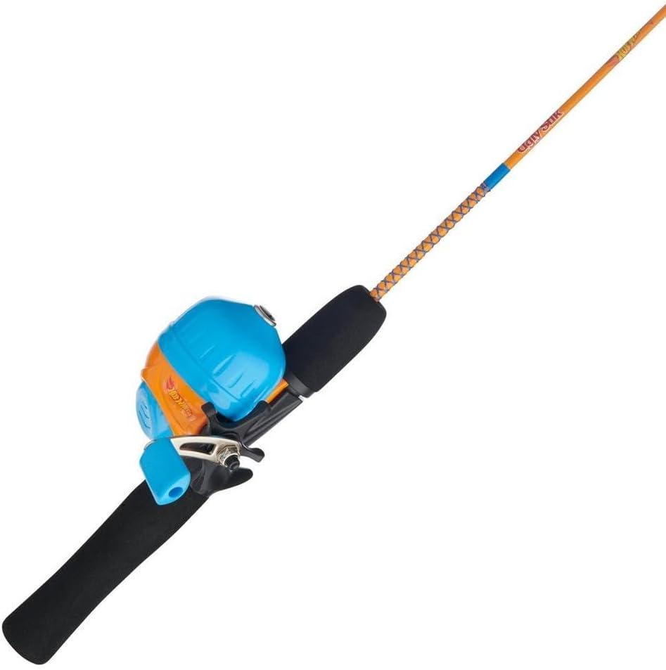 image:imageUgly Stik Mattel Hot Wheels 3 Spincast Combo Kids Fishing Combo Comfortable EVA Handle for Small Hands MultiStop AntiReverse PreSpooled with 4lb Line