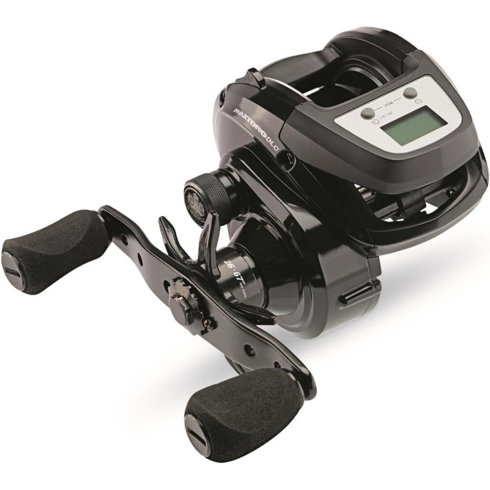 image:imageAbu Garcia Max Digital Line Counter Low Profile Baitcast Reel Size 50LP 1498728 Carbon Fiber Star Drag Max of 20lb 90kg Durable Lightweight and StrongBlack