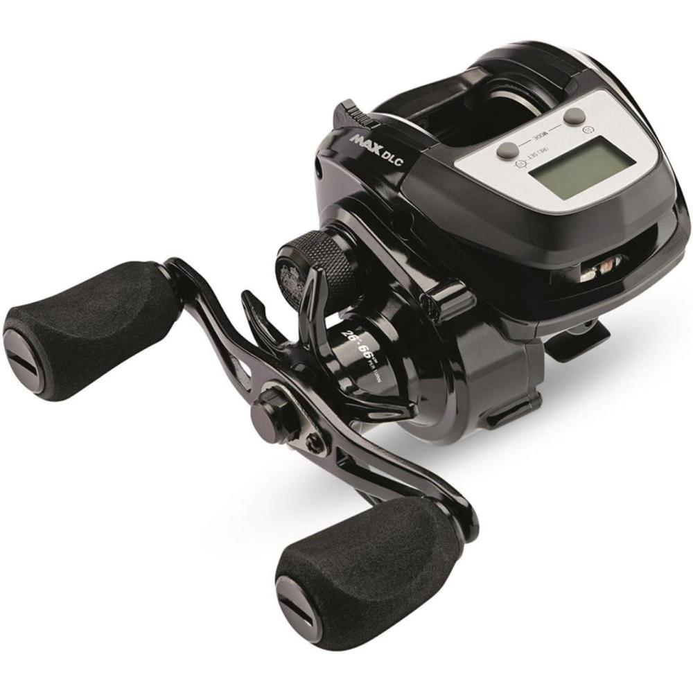 image:imageAbu Garcia Max Digital Line Counter Low Profile Baitcast Reel Size LP 1498366 Carbon Fiber Star Drag Max of 20lb 90kg Durable Lightweight and StrongBlack