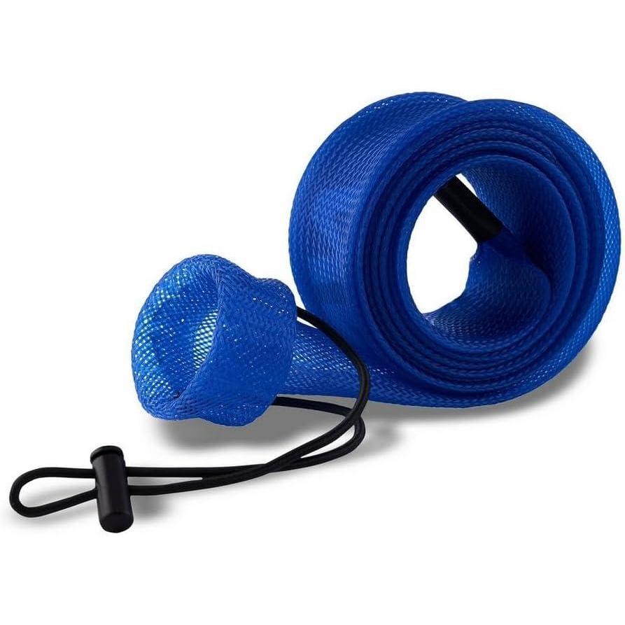 image:imagePenn Premium Fishing Rod Sleeve 67 in Lightweight and Extremely Durable Woven Nylon PET Fishing Rod Cover Reinforced Tip EasyClose Drawstring