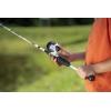 Abu Garcia 5’6″ Ike Dude Youth Fishing Rod and Reel Spincast Combo, 2-Piece Rod, Size 6 Reel, Right Handle Position,White(Ike Dude Spincast (New Model))