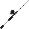 Abu Garcia 5’6″ Ike Dude Youth Fishing Rod and Reel Spincast Combo, 2-Piece Rod, Size 6 Reel, Right Handle Position,White(Ike Dude Spincast (New Model))