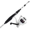 Abu Garcia 5’6″ Ike Dude Youth Fishing Rod and Reel Spincast Combo, 2-Piece Rod, Size 6 Reel, Right Handle Position,White(Ike Dude Spinning (New Model))