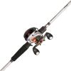 Abu Garcia Revo X Low Profile Baitcast Reel and Fishing Rod Combo(New Silver – Eva Grip)