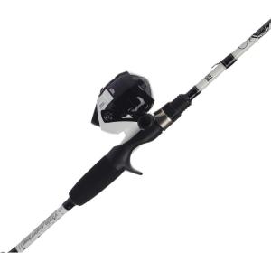 Abu Garcia 5’6″ Ike Dude Youth Fishing Rod and Reel Spincast Combo, 2-Piece Rod, Size 6 Reel, Right Handle Position,White(Ike Dude Spincast (New Model))