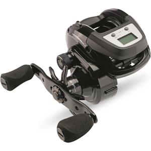 Abu Garcia Max Digital Line Counter Low Profile Baitcast Reel, Size 50LP (1498759), Carbon Fiber Star Drag, Max of 20lb | 9.0kg, Durable, Lightweight and Strong, Black