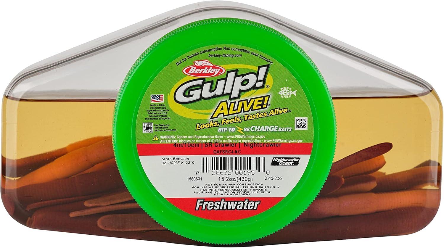 image:imageBerkley Gulp Alive SR Crawler Fishing Soft BaitNightcrawler
