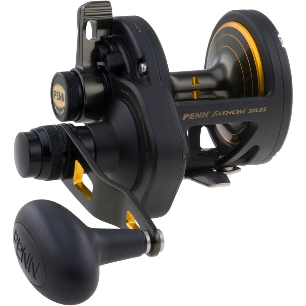 image:imagePenn 1292932 Fathom 25N Lever 2Speed Lever Drag Fishing Reel Black30left Hand