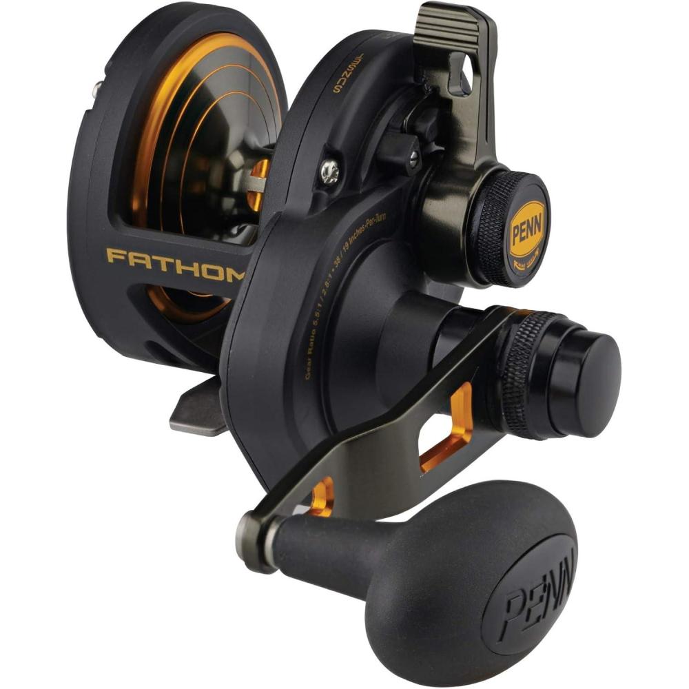 image:imagePenn Fishing Fathom Lever Drag 2 Speed Conventional Fishing Reel
