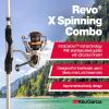 Abu Garcia Revo X Spinning Reel and Fishing Rod Combo(New Silver – Eva Grip)