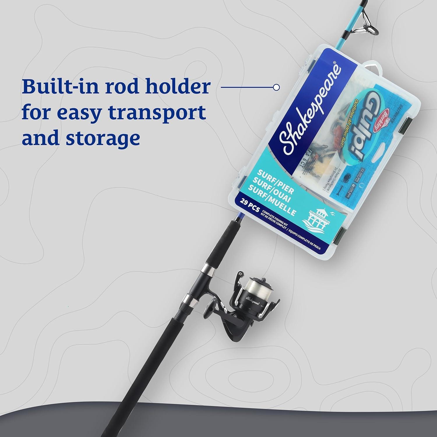 image:imageShakespeare Catch More Fish Spinning Reel and Fishing Rod Combo with KitSurfPier 7ft