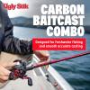 Ugly Stik Carbon Low Profile Baitcast Reel and Fishing Rod Combo(7′ – Medium Heavy – 1pc)