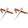 Berkley 6″ Wood Handle Fillet Knife, Includes Sheath and Blade Sharpener, Ergonomic Design, Corrosion-Resistant, Stainless Steel Blade, Ideal Fishing Knife for Cleaning Medium Gamefish(6″ (Pack of 2))