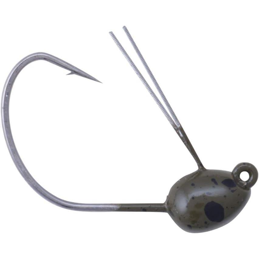 image:imageBerkley Fusion19 Weighted Wacky Head Fishing JigheadsGreen Pumpkin