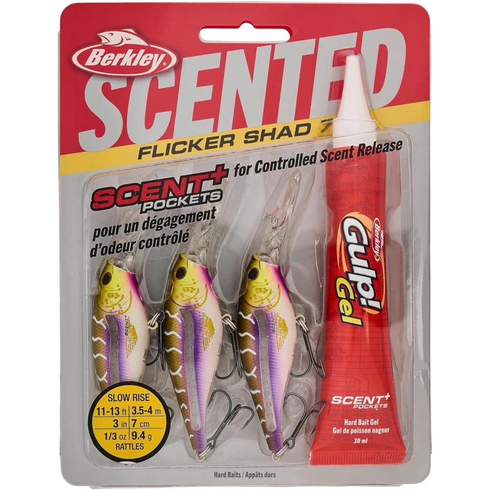 image:imageBerkley Scented Flicker Shad Fishing Hard BaitPurple Tiger Pro Pack