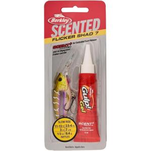Berkley Scented Flicker Shad Fishing Hard Bait(Purple Tiger (Single))