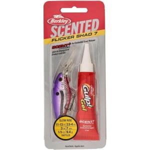 Berkley Scented Flicker Shad Fishing Hard Bait(Slick Purple Candy (Single))