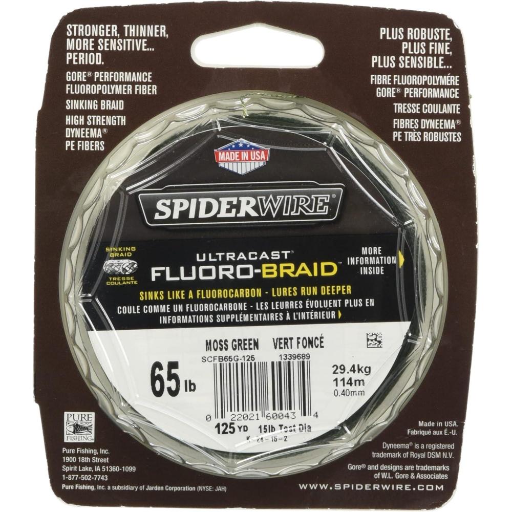 image:imageSpiderWire Ultracast FluoroBraid Superline Fishing LineMoss Green