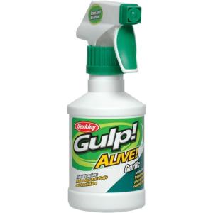 Berkley Gulp! Alive! Fish Attractant Spray Gulp!® with Garlic, Easy-to-Use Trigger Spray Bottle, Extreme Scent Dispersion, Works Great with Soft Bait, Hard Bait, and Live Bait