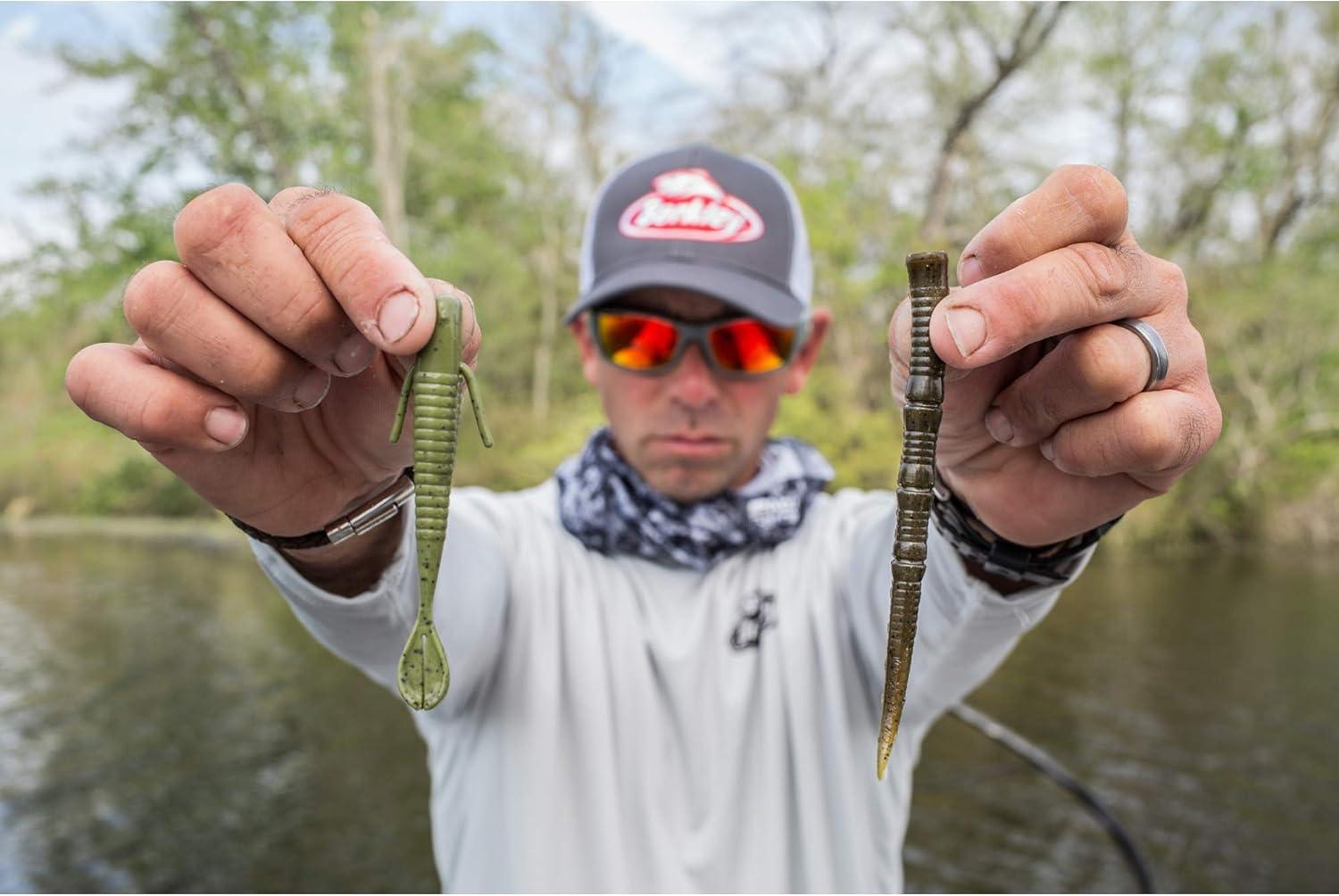 image:imageBerkley Flute Worm Fishing Soft Plastic Lure 47 Inch 1 PieceGreen Pumpkin