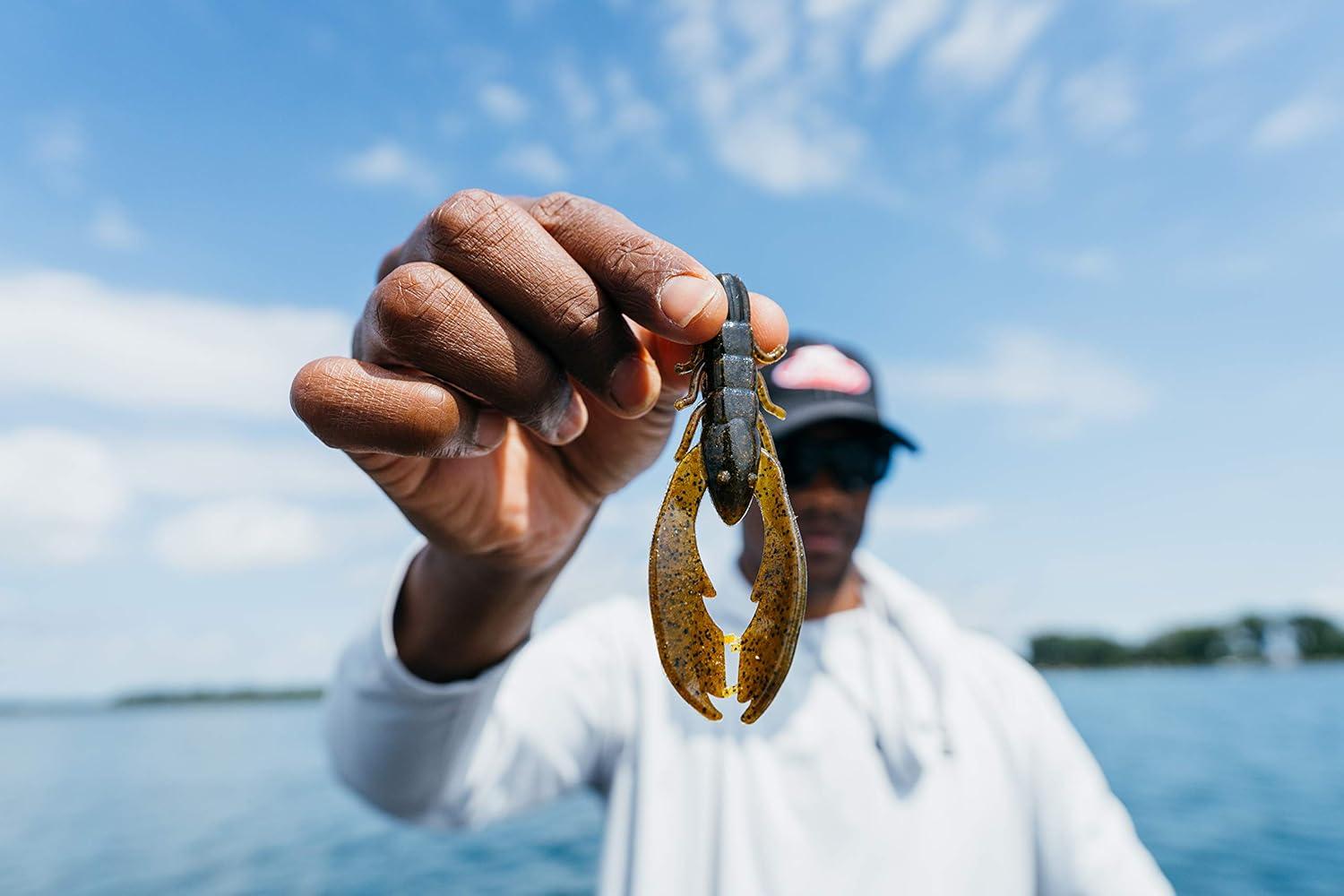 image:imageBerkley PowerBait Chigger Craw Black Blue Fleck 4 9 Count
