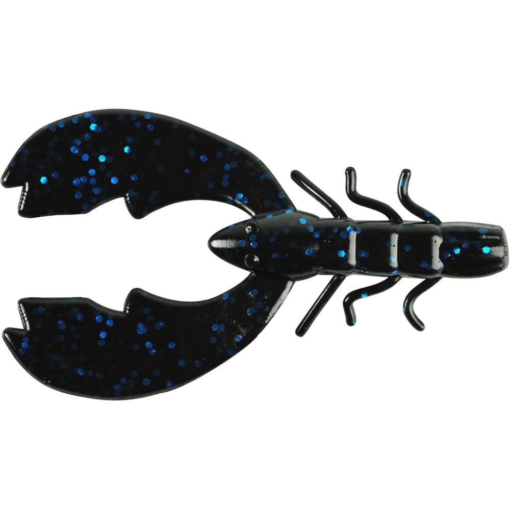 image:imageBerkley PowerBait Chigger Craw Black Blue Fleck 4 9 Count