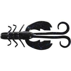 Berkley PowerBait Crazy Legs Chigger Craw Soft Plastic Lure, 8 Pack, Bass Fishing(Black Blue Fleck)