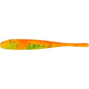 Berkley PowerBait Pro Twitchtail Minnow Fishing Bait, Chartreuse Black Fleck-Orange, 3in | 8cm, Irresistible Scent & Flavor, Realistic Profile, Ideal for Bass, Walleye, Trout and More