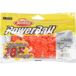 Berkley PowerBait Trout/Steelhead Egg Clusters Fishing Bait, Fluorescent Orange, Irresistible Scent & Flavor, Natural Presentation, Ideal for Trout, Steelhead, Salmon and More