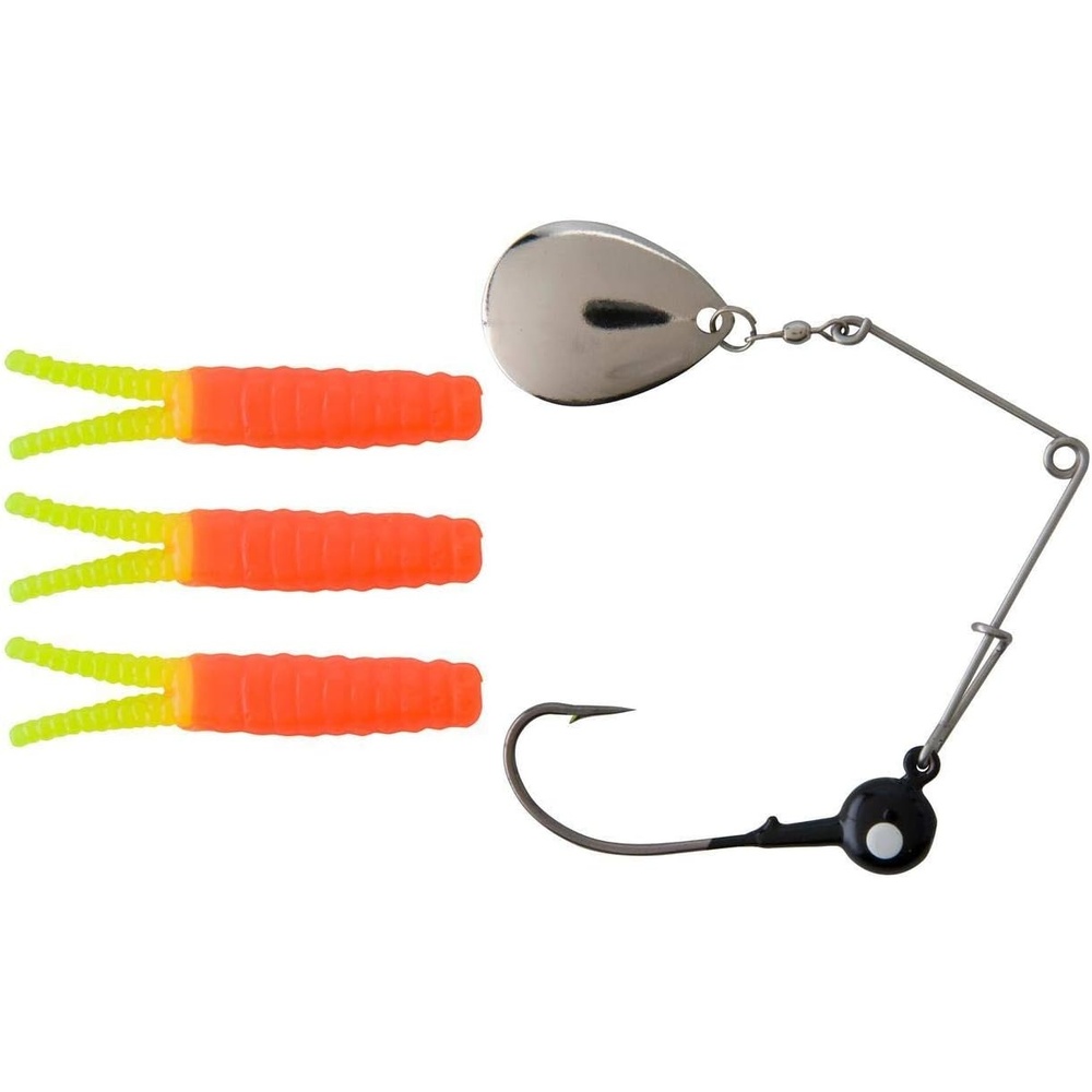 image:imageBerkley Johnson Beetle Spin Nickel Blade Fishing Hard Bait Fire Orange Chartreuse 1 12in 18 oz