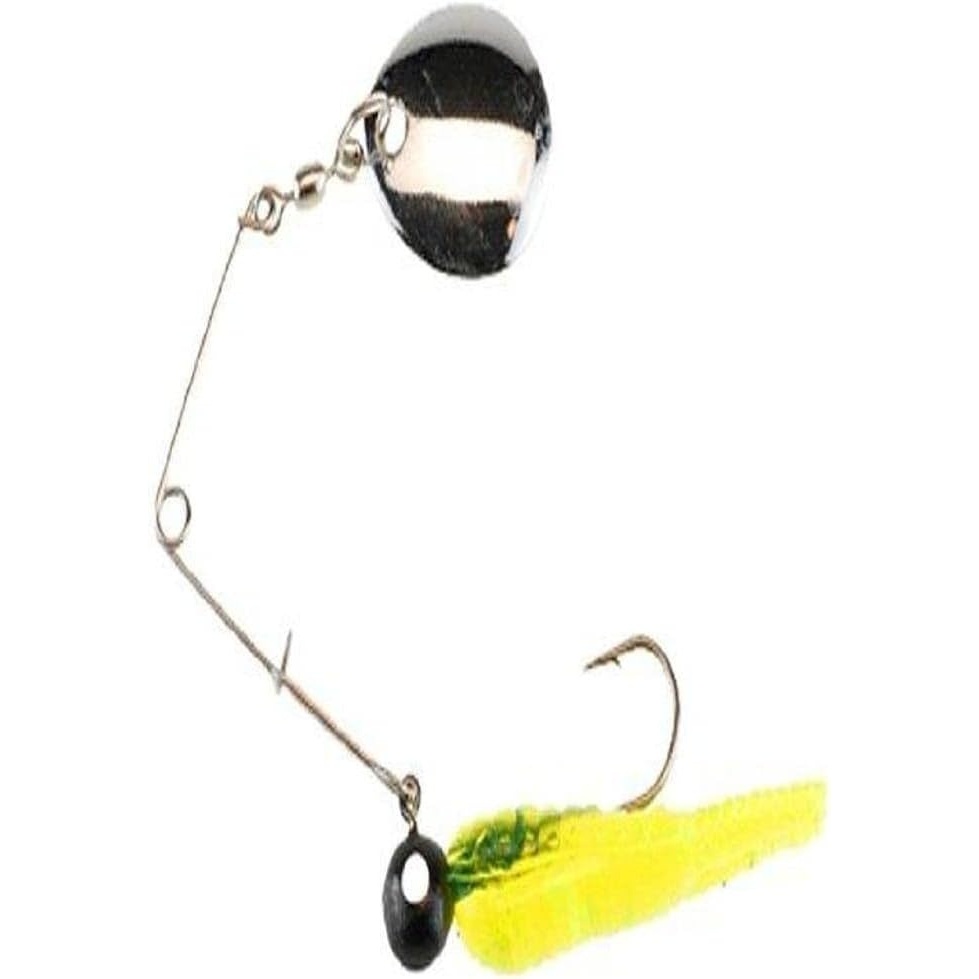 image:imageJohnson Beetle Spin Nickel Blade Fishing Hard Bait Fluorescent Chartreuse 1 18in 116 oz